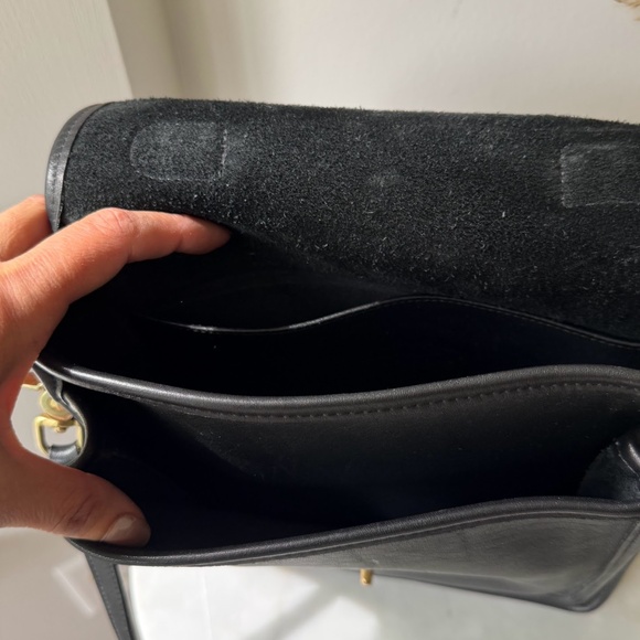 Coach Station 5130 Vintage Y2K Black Leather Top Handle Crossbody Shoulder Bag - Picture 10 of 12